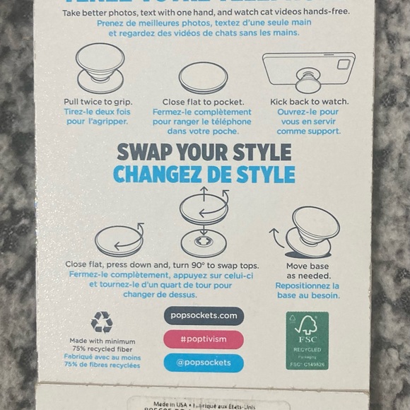 Popsocket Sunflower Graffiti on blue brick. - Picture 3 of 3